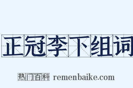 正冠李下组词是什么意思的图片